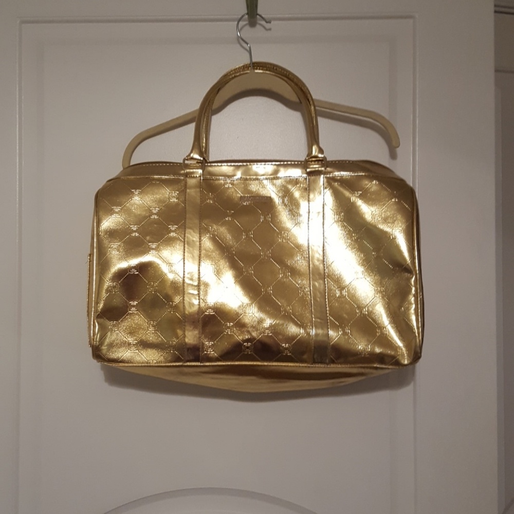 BCBG MaxAzria Gold Duffle Tote